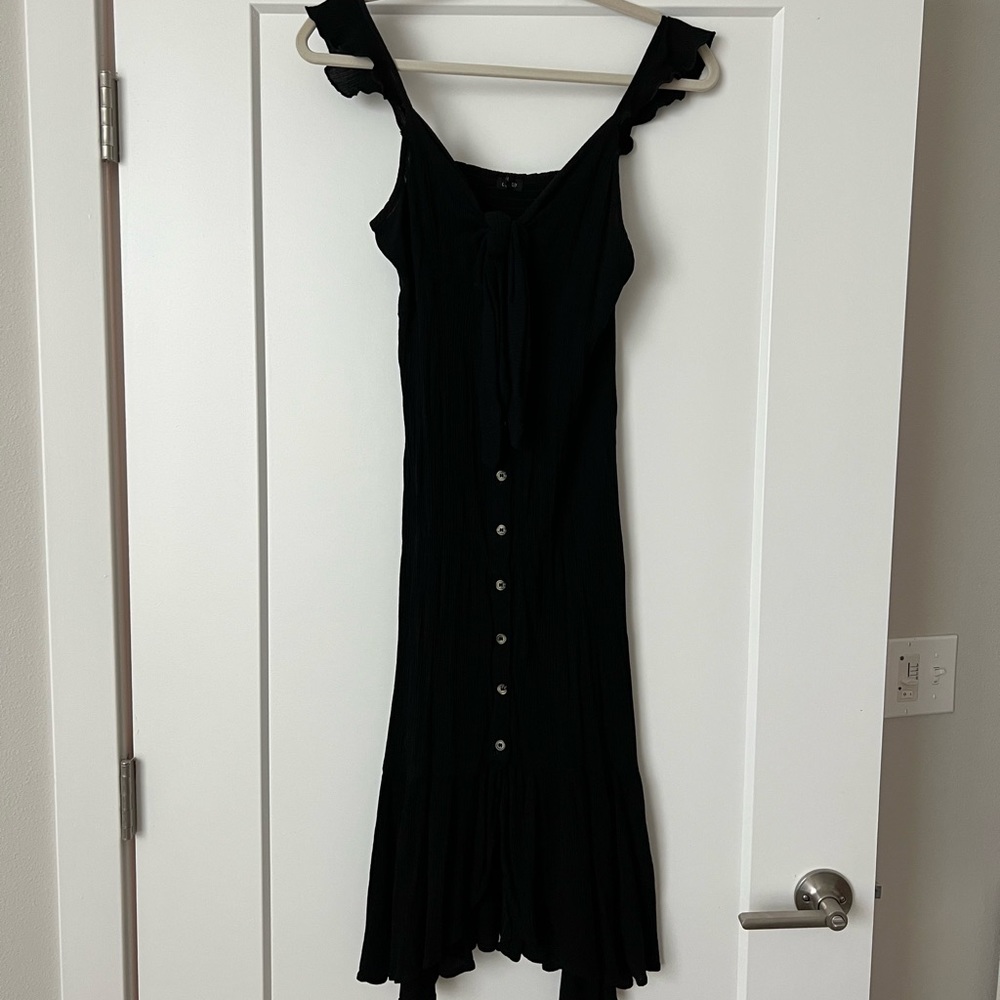 Cotton On Midi Dress | Button Up, Tie Front Cutout